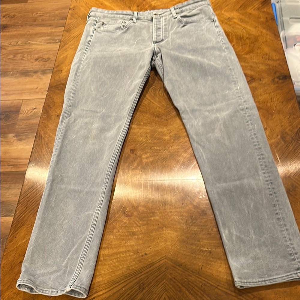 rag & bone Men's Light Gray Straight Jeans